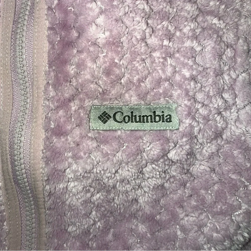 Columbia Girls XXS Lavender Purple‎ Textured High Pile Fleece Full Zip Jacket